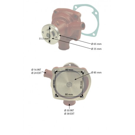 Pompe à eau pour tractuer Renault 